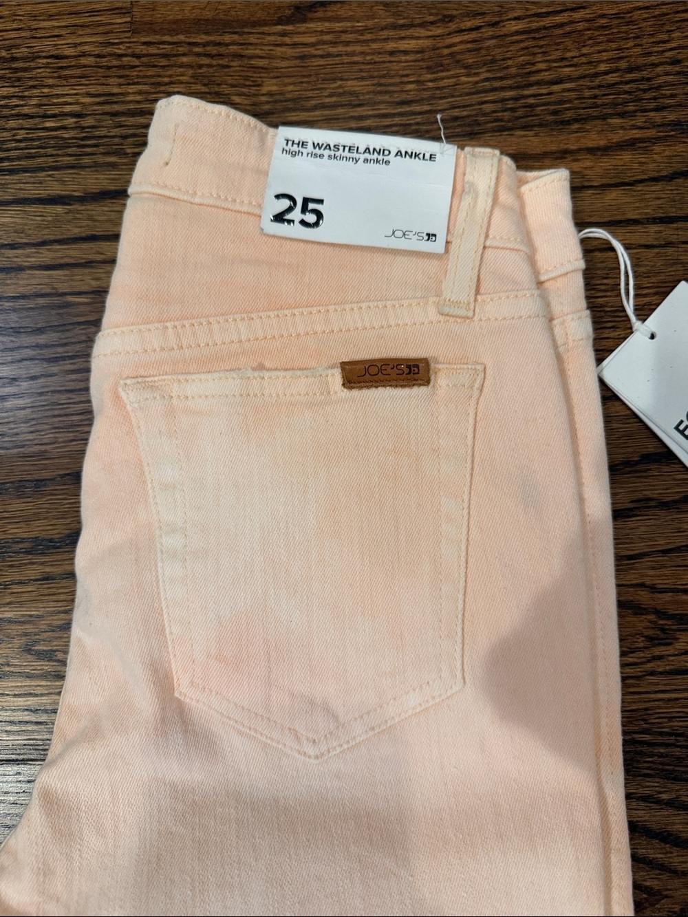 NWT Joe's Jeans The Wasteland Ankle High-Rise Skinny Jeans - Peach